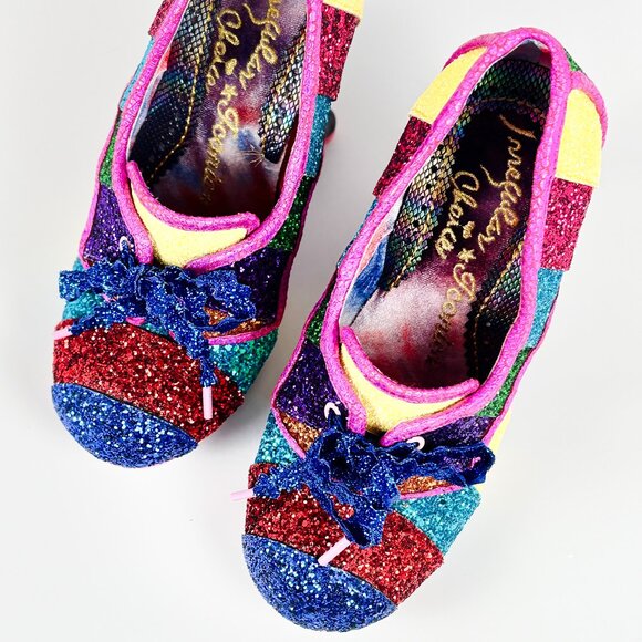 Irregular Choice x Buy Sell Worship Bei Bei Rainbow Glitter Panda Heels Size 8 - Picture 5 of 11